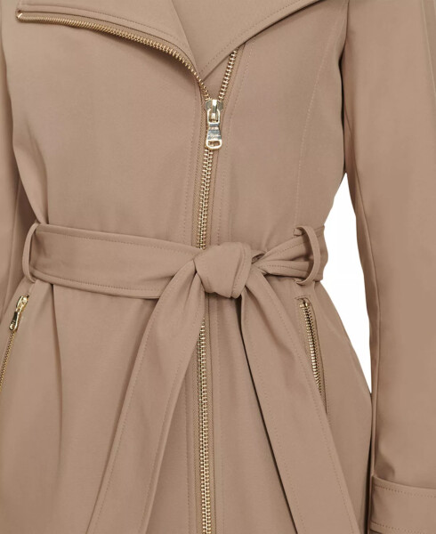 Women's Belted Wrap Coat Caramel - 4