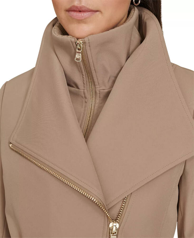 Women's Belted Wrap Coat Caramel - 5