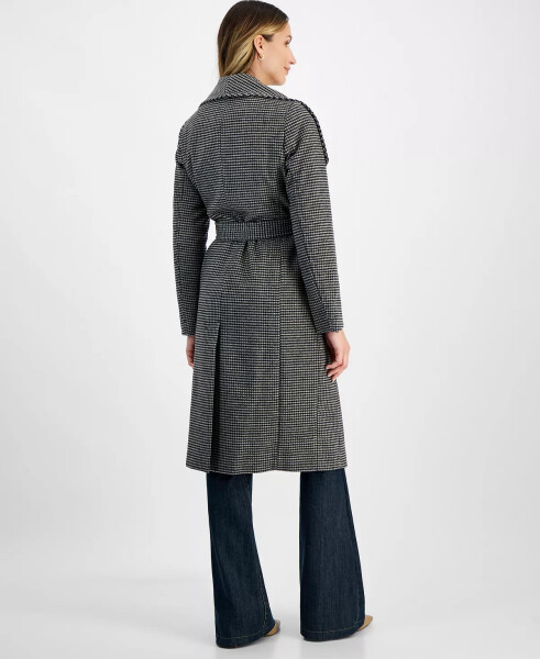 Women's Belted Wrap Coat Mini Houndstooth - 2