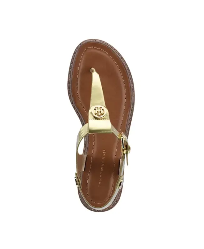 Women's Bennia Flat Thong Sandals - Gold-Tone - 4