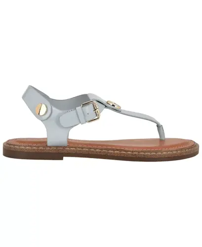 Women's Bennia Flat Thong Sandals - Light Blue Patent - TOMMY HILFIGER (1)