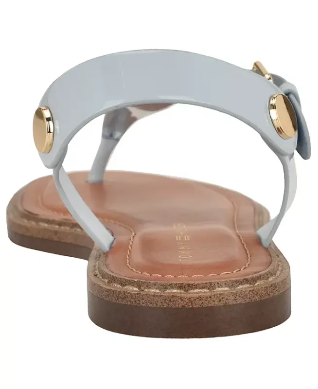 Women's Bennia Flat Thong Sandals - Light Blue Patent - 3