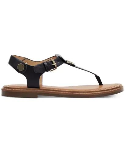 Women's Bennia Thong Flat Sandals-Black - TOMMY HILFIGER (1)