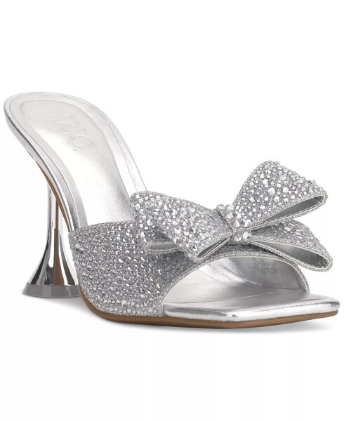 Women's Beonna Embellished Bow Slide Sandals, Created for Modazone Silver Bling - 1