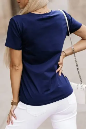 Women's Bird Patterned Supre T-shirt - 4