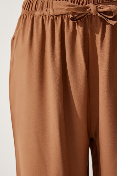 Women's Biscuit Summer Viscose Palazzo Trousers EN00610 - 5