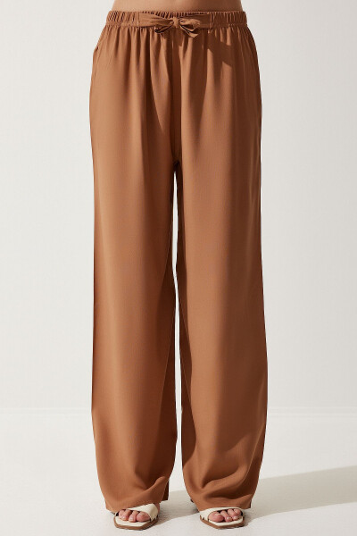 Women's Biscuit Summer Viscose Palazzo Trousers EN00610 - 4