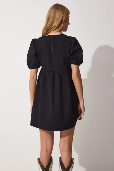 Women's Black A-Line Denim Dress RH00015 - 8