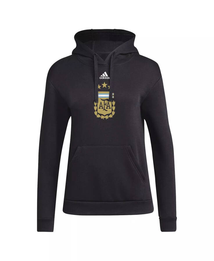 Women's Black Argentina National Team Crest Pullover Hoodie Black - 2