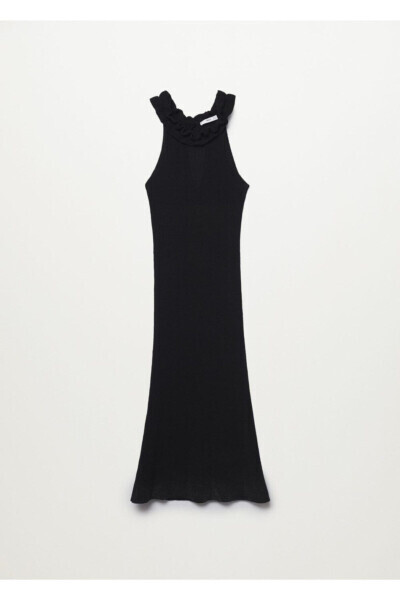 Women's Black Back Cut Out Dress - 3
