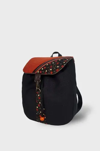 Women's Black Backpack-Black - 3
