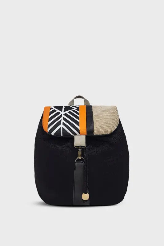 Women's Black Backpack-BlackAztec - 1