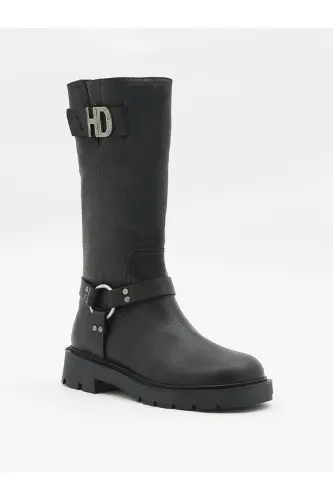 Women's Black Boots NEW SEASON-Harley Davidson MYERSON - 4