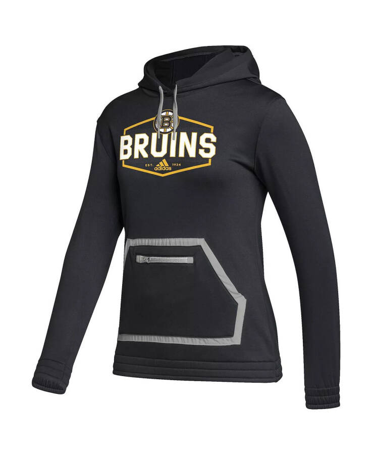 Women's Black Boston Bruins Team Issue Pullover Hoodie Black - 3