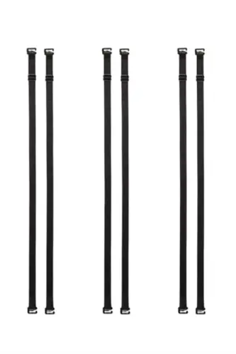 Women's Black Bra Strap 3-Pack Adjustable Non-Slip - 1