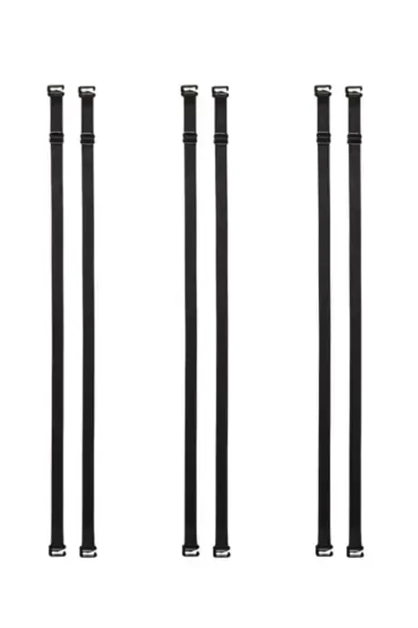 Women's Black Bra Strap 3-Pack Adjustable Non-Slip - 1