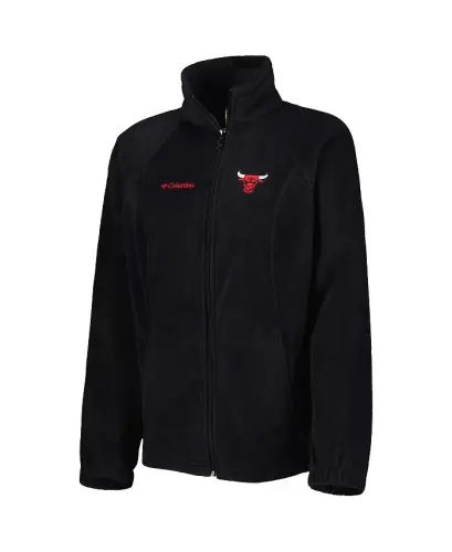 Women's Black Chicago Bulls Benton Springs Raglan Full-Zip Jacket-Black - 3