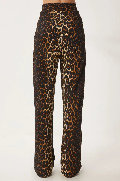 Women's Black Cream Waist Hook and Loop Casual Woven Trousers RV00150 - 7