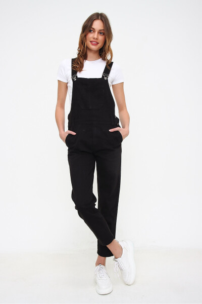 Women's Black Denim Overalls DF-SL1000 - 3