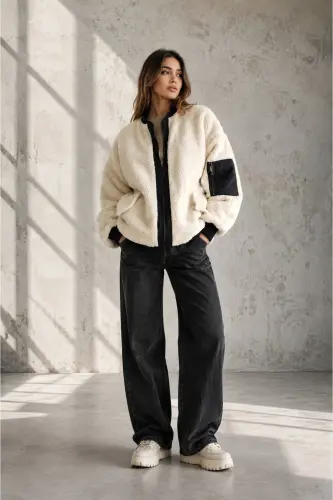Women's Black Double-Sided Jacket - 1