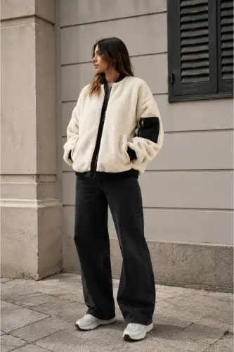 Women's Black Double-Sided Jacket - 8