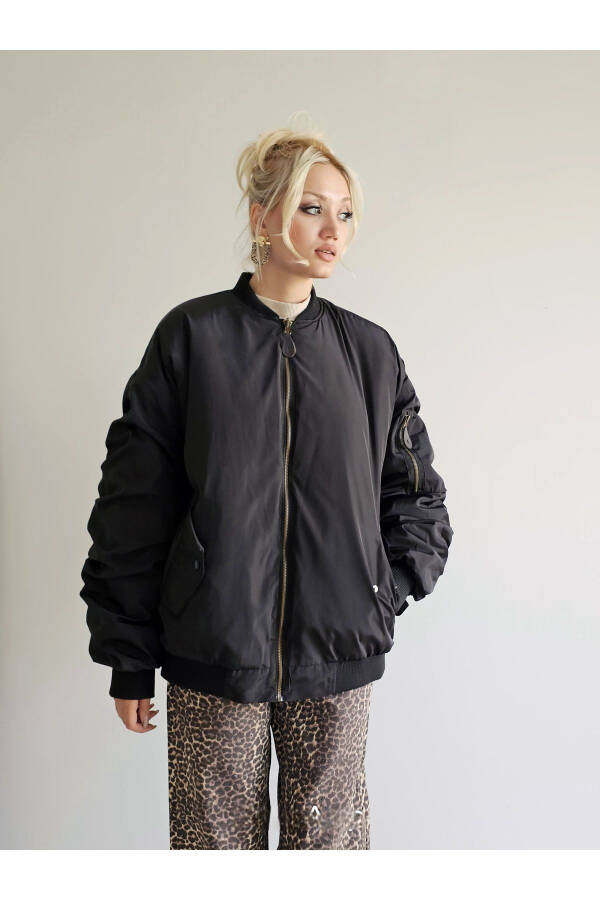 Women's Black Double-Sided Jacket - 3