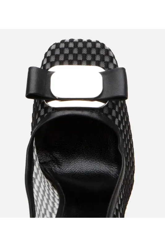 Women's Black Fishnet Stiletto - 4