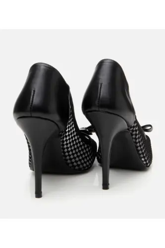 Women's Black Fishnet Stiletto - 7