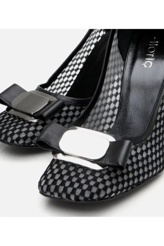 Women's Black Fishnet Stiletto - 3