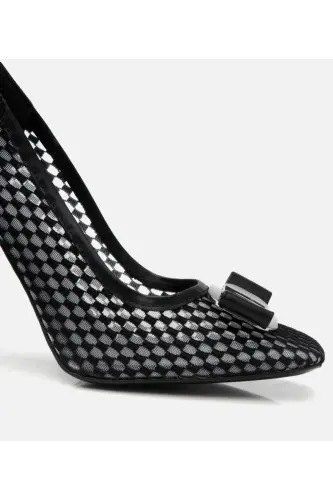 Women's Black Fishnet Stiletto - 8