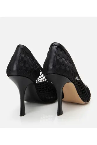 Women's Black Fishnet Stiletto - 7