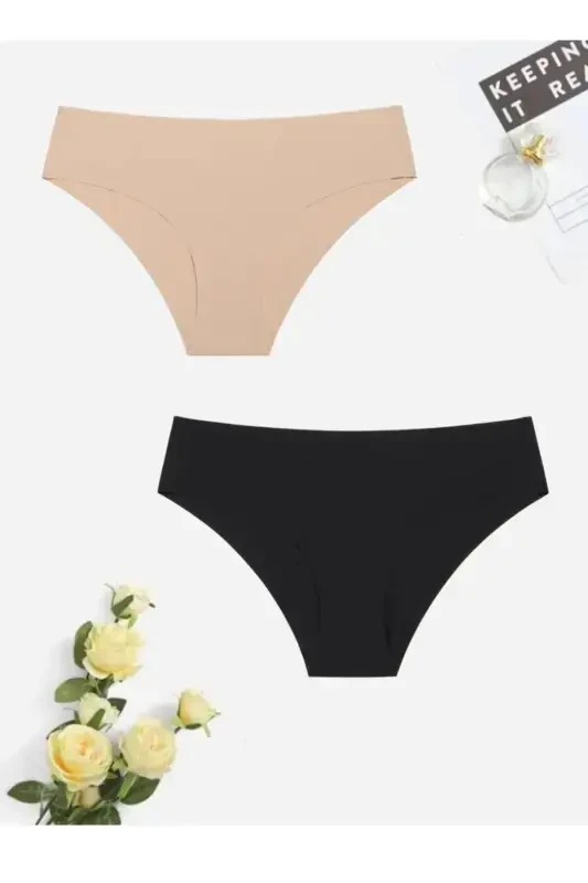 Women's Black High Waist Shaping Shorts Leggings Under Laser Cut Seamless 2 Pieces-blackh tenn - 1