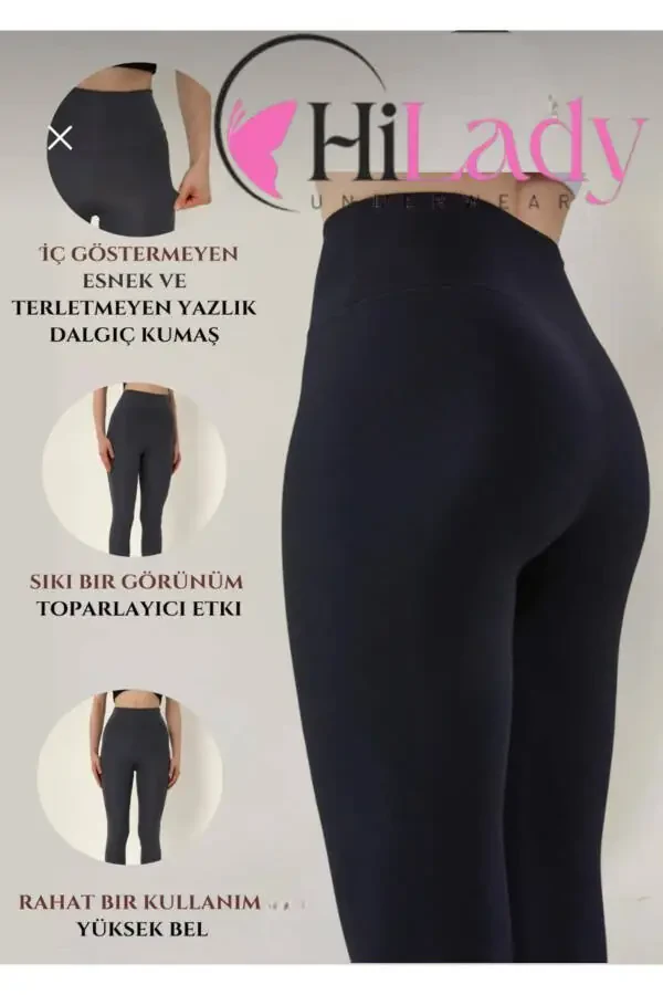 Women's Black High Waist Sport Leggings Shaping - 1