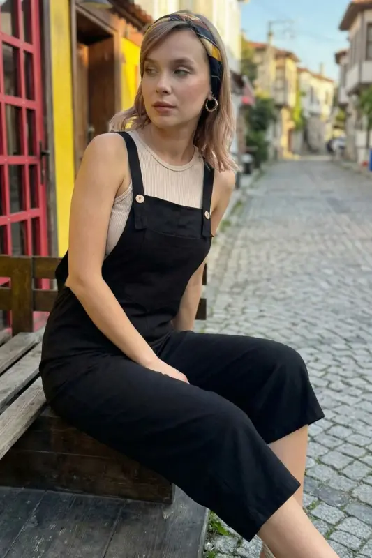 Women's Black Jumpsuit ARM-20K001117 - 7