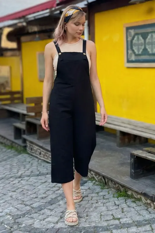 Women's Black Jumpsuit ARM-20K001117 - 9