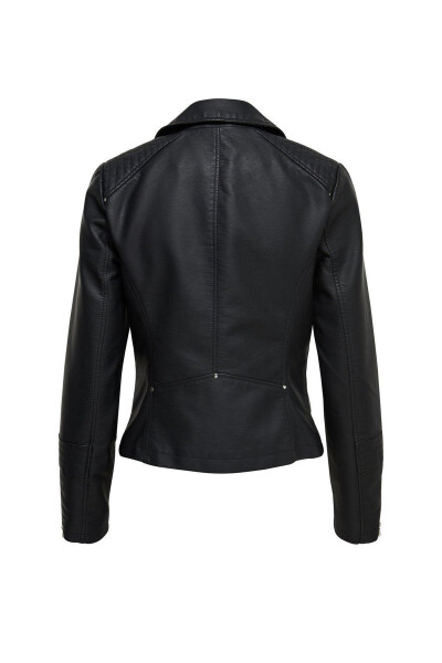 Women's Black Leather Jacket 15153079 - 6