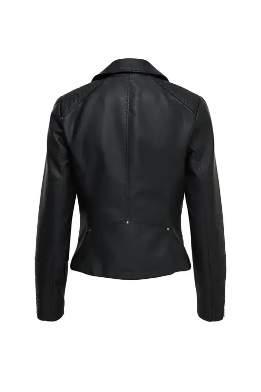 Women's Black Leather Jacket 15153079 - 5