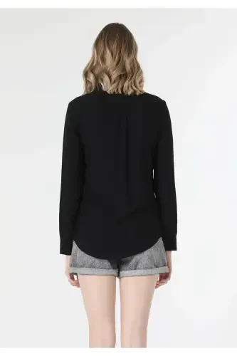 Women's Black Long Sleeve Shirt - COLIN’S (1)