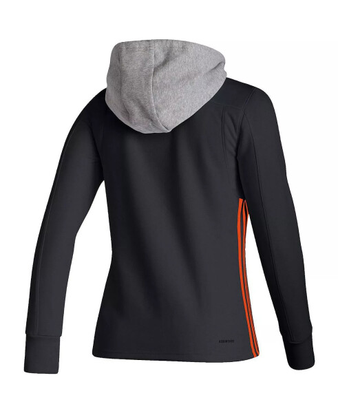 Women's Black Philadelphia Flyers Skate Lace AEROREADY Pullover Hoodie Black - 4