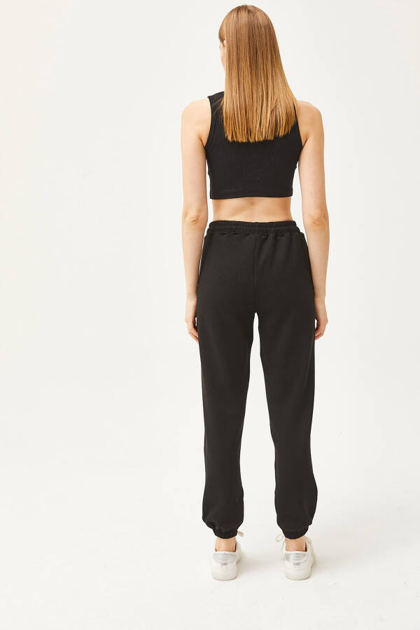 Women's Black Pocket Soft Modal Jogger Sweatpants ESH-00000067 - 5