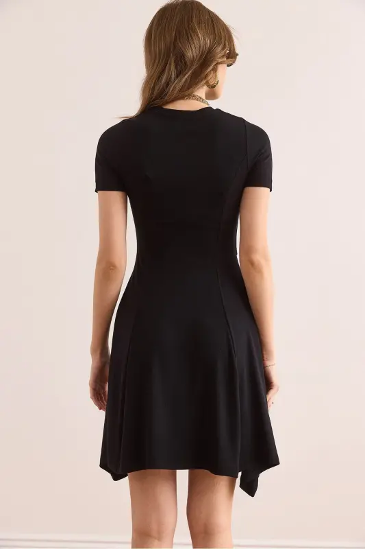 Women's Black Self Belt Detailed Soft Texture - 7