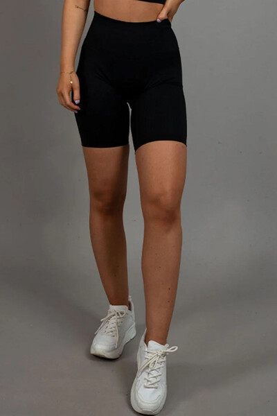 Women's Black Sport Shorts Leggings LD0033 - 3