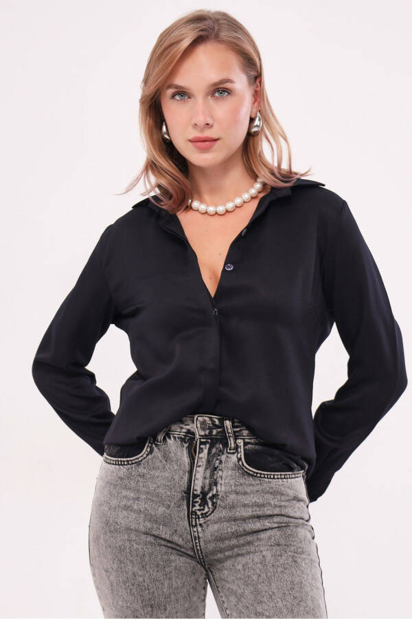 Women's Black Tunic Shirt ARM-19Y001003 - 3