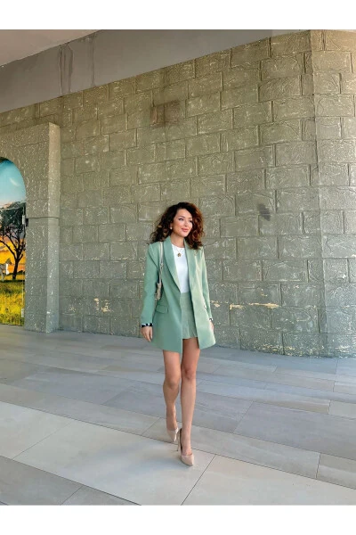 Women's Blazer Jacket Lining Leopard Pattern Detail - 3