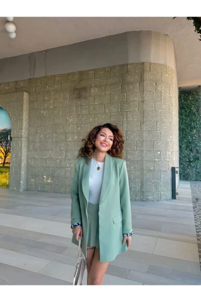 Women's Blazer Jacket Lining Leopard Pattern Detail - 4