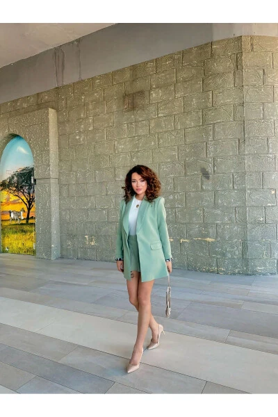 Women's Blazer Jacket Lining Leopard Pattern Detail - 5