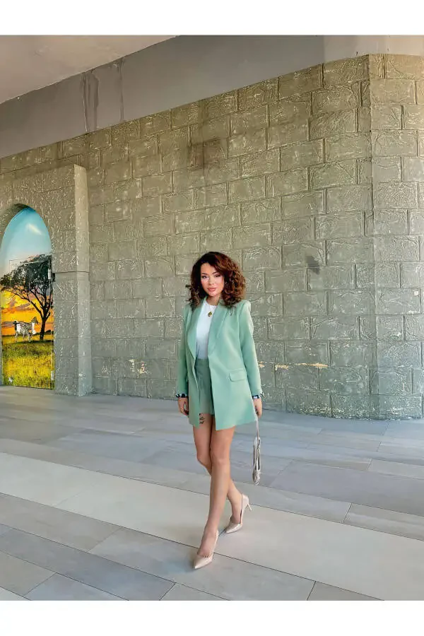 Women's Blazer Jacket Lining Leopard Pattern Detail - 5