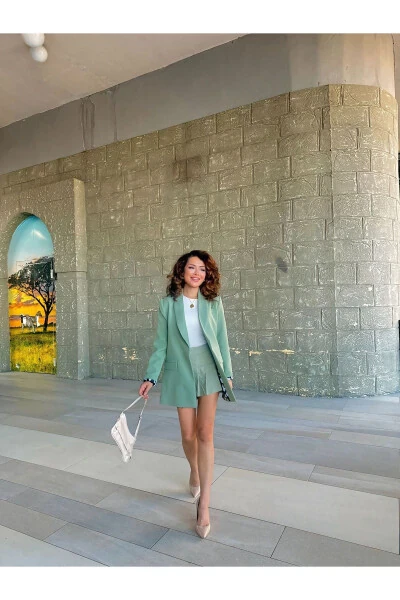 Women's Blazer Jacket Lining Leopard Pattern Detail - 6