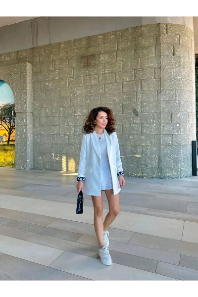 Women's Blazer Jacket Lining Leopard Pattern Detail - 5