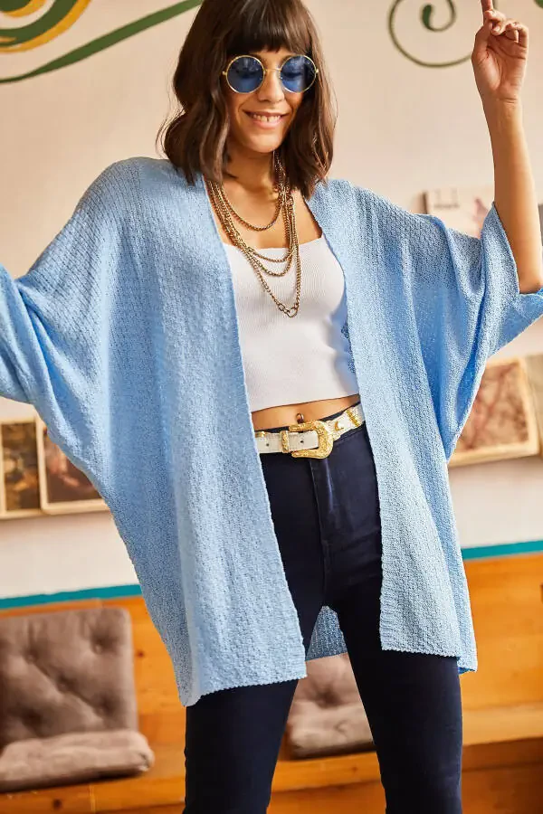 Women's Blue Bat Spring Cardigan HRK-19000057 - 2
